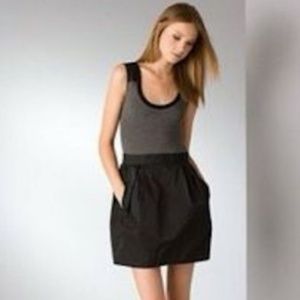 Theory Black Gray Wool Knit Dristi Dress